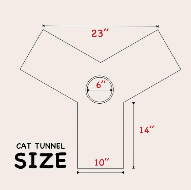 3 Way Collapsible Cat Tunnel Toy With Peek Hole And Ball