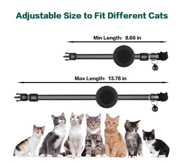 Kitten Collar With Breakaway Buckle And Airtag Holder