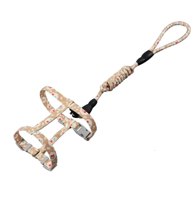 Cute Flower Printed Adjustable Leash For Cats