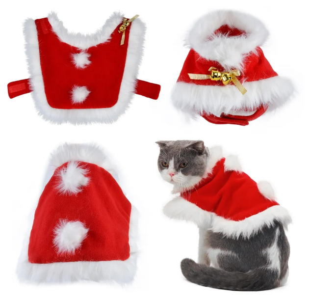 Adjustable Christmas Cloaks For Cats