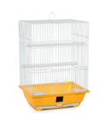Removable iron mesh birdcage, 11.25"L X 9"W X 16.25"H. 14