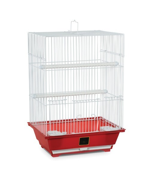 Removable iron mesh birdcage, 11.25"L X 9"W X 16.25"H. 14